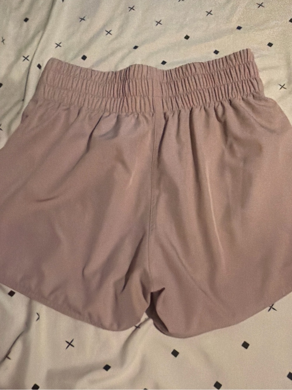 Women's Elastic-Waist Athletic Shorts in Mauve Pink